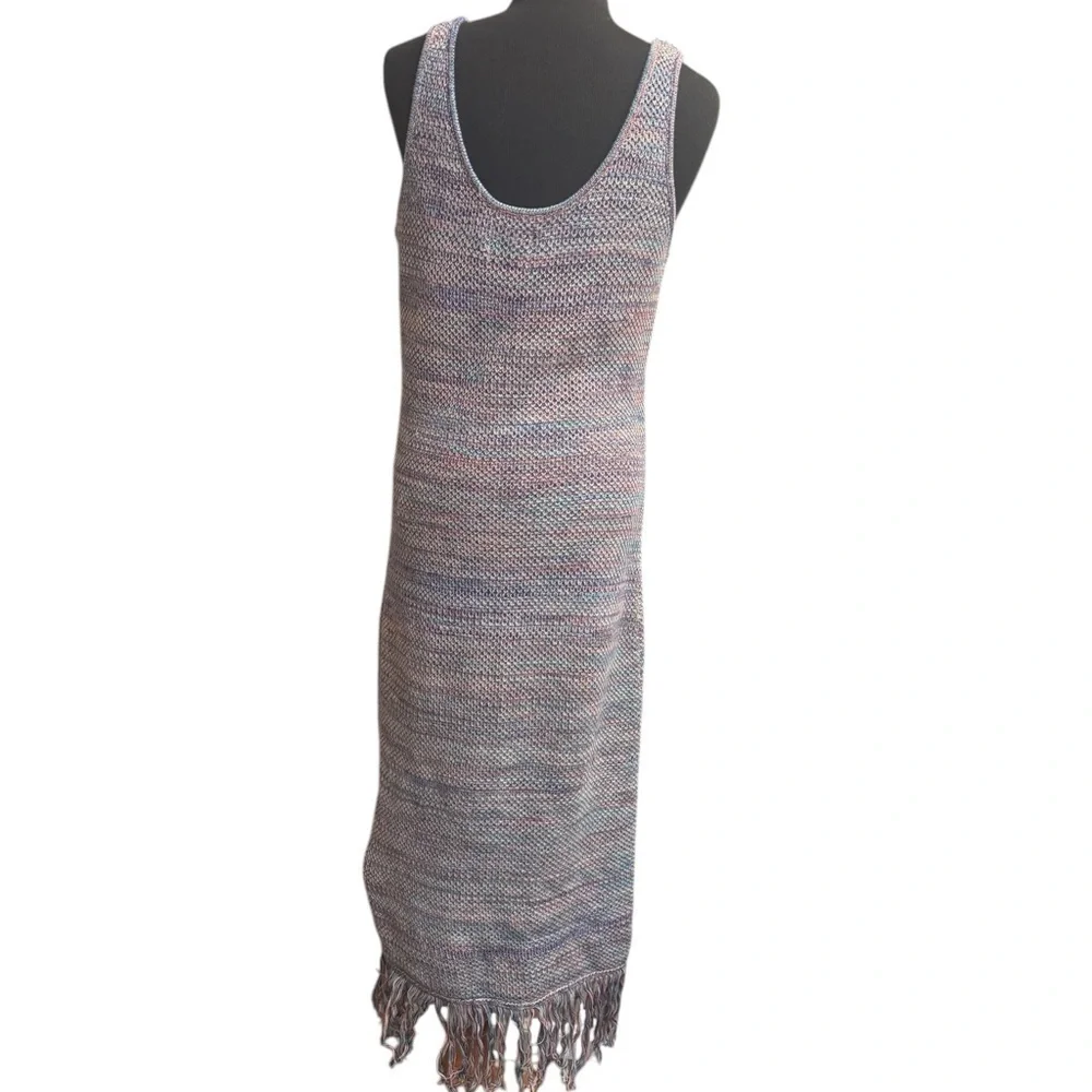FUTURE COLLECTIVE ALANI NOELLE Crochet Fringe Dress Boho Sleeveless SZ SM Swim - Picture 7 of 17